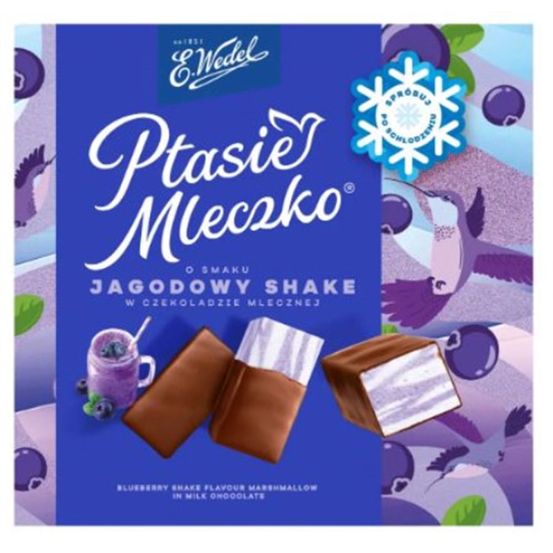 WEDEL PTASIE MLECZKO JAGODOWE 340g