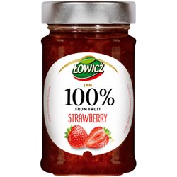 ŁOWICZ DŻEM 100% TRUSKAWKA 210g