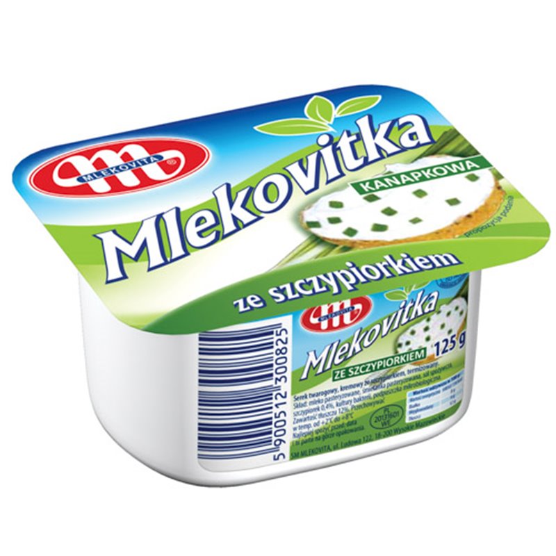 MLEKOVITA SEREK WYPASIONY KANAPKOWY ZE SZCZYPIORKIEM 125g