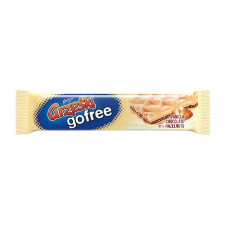 GOPLANA WAFELEK GRZEŚKI GOFREE WANILIOWY Z ORZECHAMI 33g