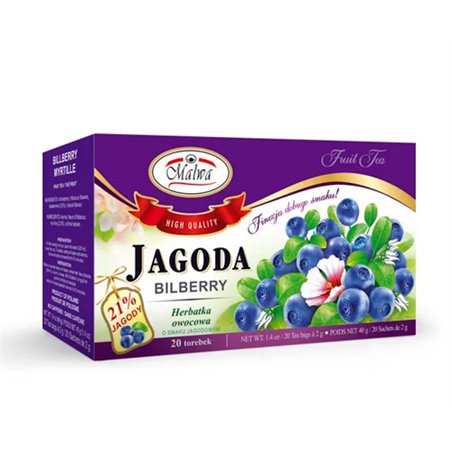 MALWA HERBATA OWOCOWA JAGODA 20x2g 40g