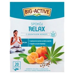 HERBAPOL HERBATA BIG-ACTIVE ZIELONA RELAX Z KONOPIĄ 20x2g 40g