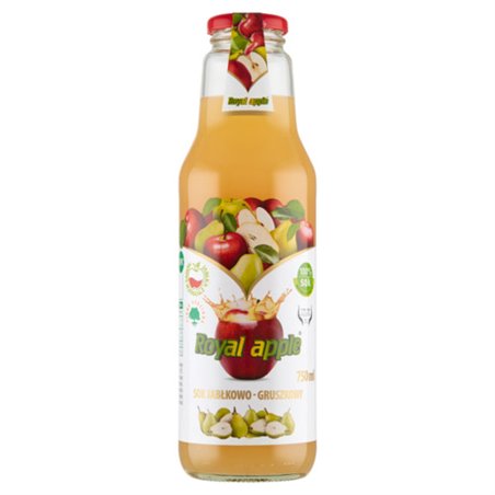 ROYAL APPLE SOK 100% JABŁKO GRUSZKA 0,75L