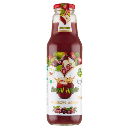 ROYAL APPLE SOK 100% JABŁKO WIŚNIA 0,75L