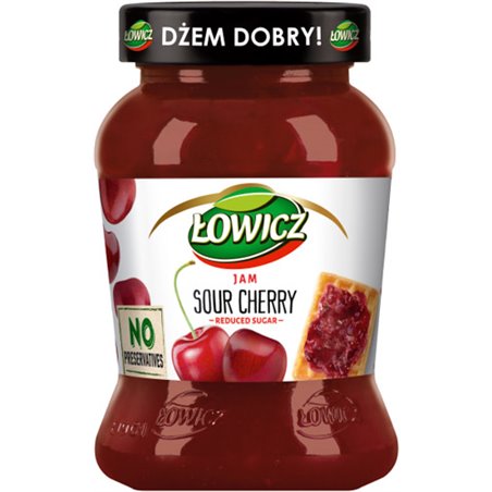 ŁOWICZ DŻEM DUŻY WIŚNIA 450g
