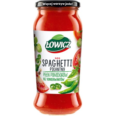ŁOWICZ DANIE SOS SPAGETTI PIKANTNY 500g