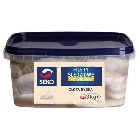 SEKO RYBA FILETY ŚLEDŹOWY W OLEJU WIEJSKIM ~2,5kg/3kg