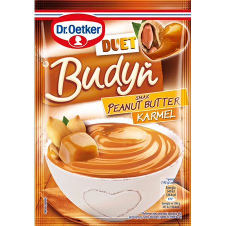 DR.OETKER BUDYŃ DUET MASŁO ORZECHOWE I KARMEL 40g