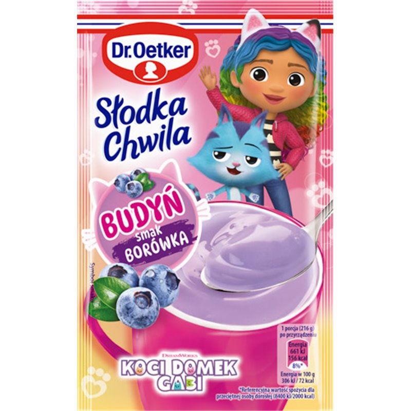 DR.OETKER BUDYŃ SŁODKA CHWILA KOCI DOMEK GABI BORÓWKA 41g