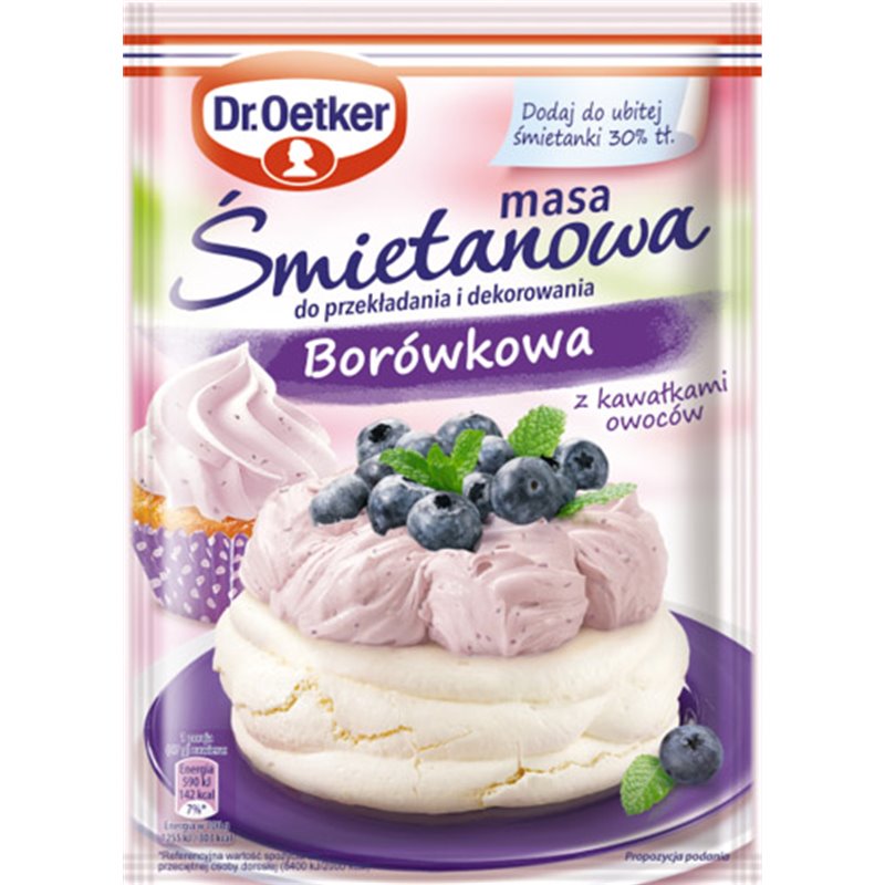 DR.OETKER MASA ŚMIETANKOWA BORÓWKOWA Z OWOCAMI 65g