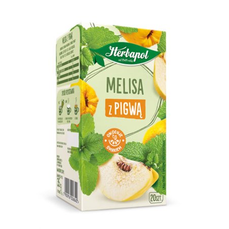 HERBAPOL HERBATA ZIOŁOWA MELISA Z PIGWĄ 20x2g 40g