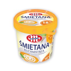 MLEKOVITA ŚMIETANA KUCHMISTRZA 18% TERMIZOWANA 1kg