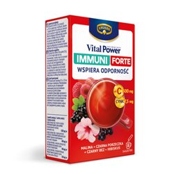 KRUGER SASZETKA IMMUNI FORTE ODPORNOŚĆ MALINA CZARNA PORZECZKA CZARNY BEZ HIBISKUS 80g
