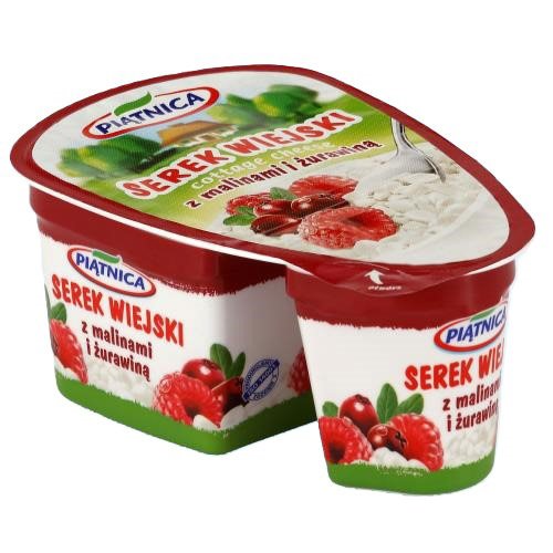 PIĄTNICA SEREK WIEJSKI Z MALINĄ I ŻURAWINĄ 150g