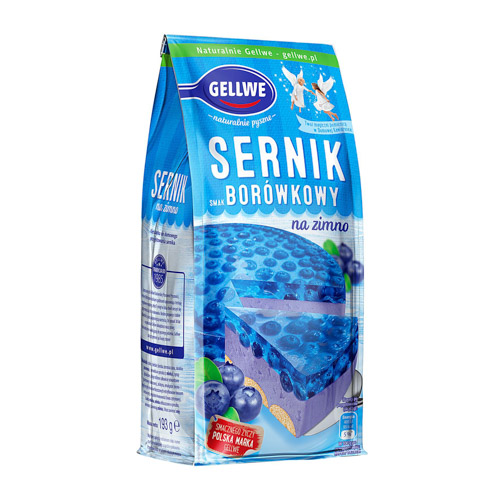 GELLWE CIASTO SERNIK BORÓWKOWY BŁ. NA ZIMNO 193g