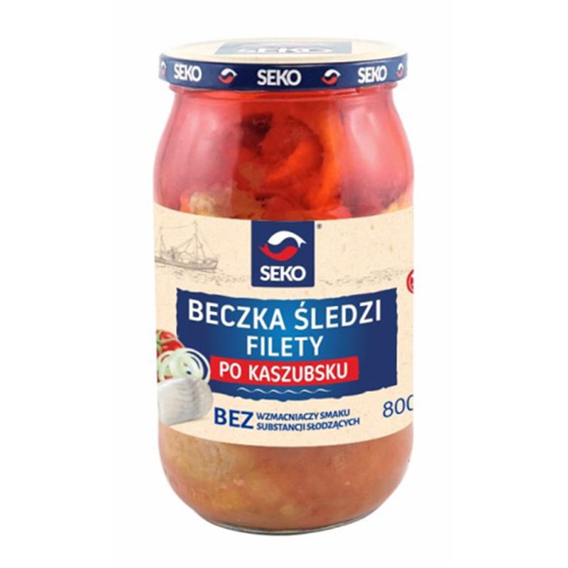 SEKO RYBA FILETY ŚLEDZIOWE KORECZKI PO KASZUBSKU 800g