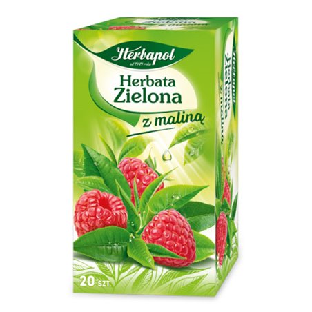 HERBAPOL HERBATA ZIELONA Z MALINĄ 20x1,7g 34g