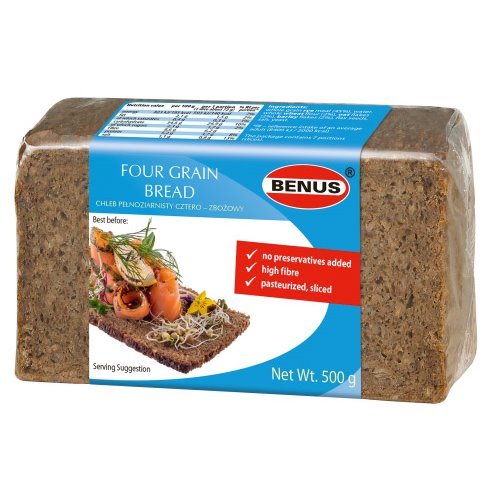 BENUS CHLEB CZTEROZBOŻOWY 500g