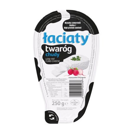 MLEKPOL SER TWARÓG ŁACIATY CHUDY 0% 250g