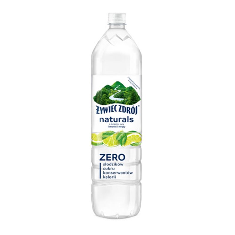ŻYWIEC ZDRÓJ WODA LIMONKA I MIĘTA BEZ CUKRU N/GAZ. 1,2L