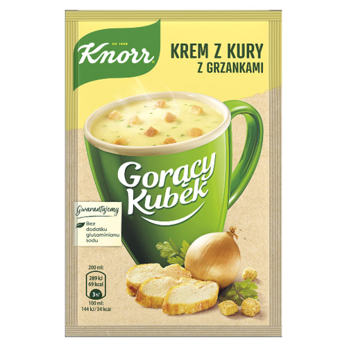 KNORR ZUPA GORĄCY KUBEK KREM Z KURY Z GRZANKAMI 16g