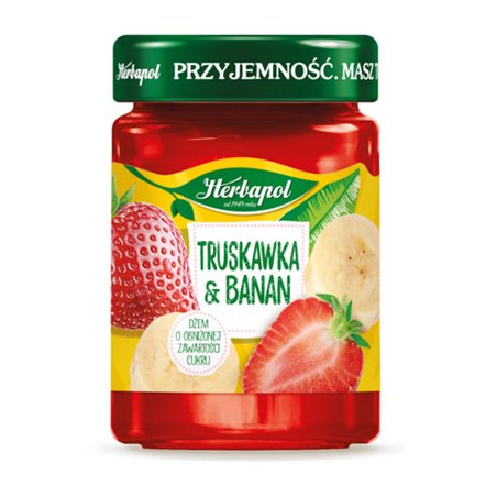HERBAPOL DŻEM TRUSKAWKA I BANAN 280g