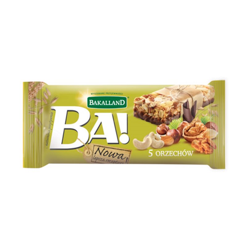 BAKALLAND BATON BA! 5 ORZECHÓW 40g