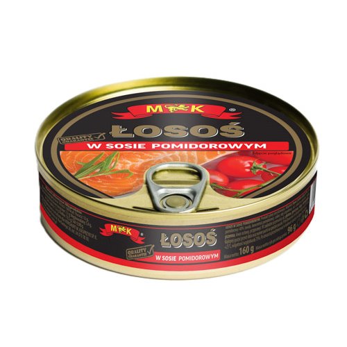 M&K RYBA ŁOSOŚ W SOSIE POMIDOROWYM 160g