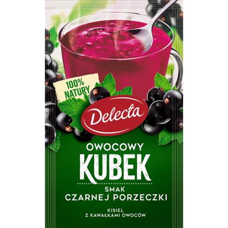 DELECTA KISIEL OWOCOWY KUBEK CZARNA PORZECZKA 30g