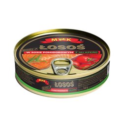 M&K RYBA ŁOSOŚ W SOSIE POMIDOROWYM Z JALAPENO 160g
