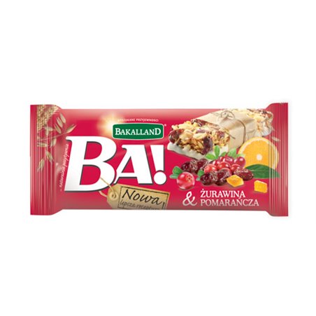 BAKALLAND BATON BA! ŻURAWINA POMARAŃCZA 40g