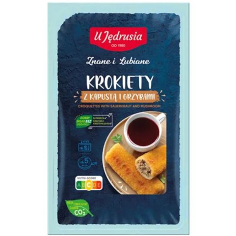 U JĘDRUSIA DANIE KROKIETY Z KAPUSTĄ I GRZYBAMI 400g