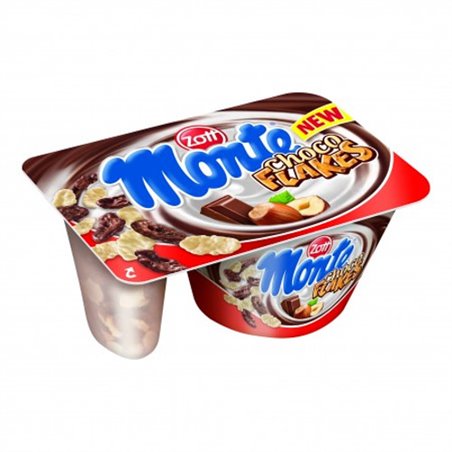 ZOTT JOGURT MONTE CHOCO FLAKES&WAFFLE STICKS 125g
