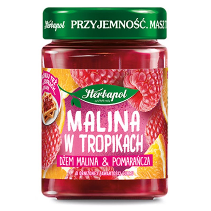 HERBAPOL DŻEM MALINA I POMARAŃCZA 280g