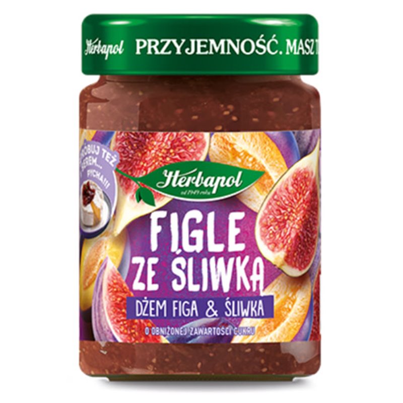 HERBAPOL DŻEM FIGA I ŚLIWKA 280g