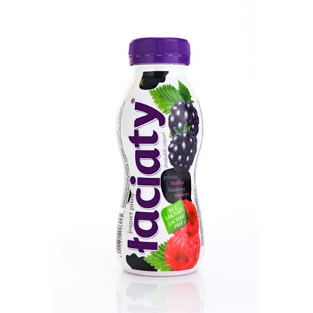 MLEKPOL JOGURT PITNY JEŻYNA MALINA BEZ LAKTOZY 250g