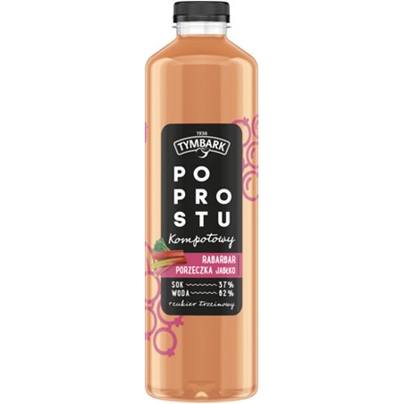 TYMBARK KOMPOT POPROSTU JABŁKO RABARBAR CZARNA PORZECZKA 1,25L