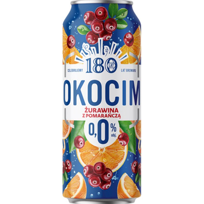 OKOCIM PIWO 0% ŻURAWINA Z POMARAŃCZĄ 500ML