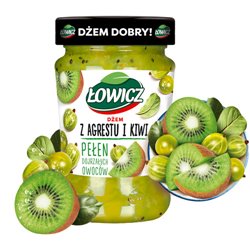 ŁOWICZ DŻEM AGREST KIWI 280g