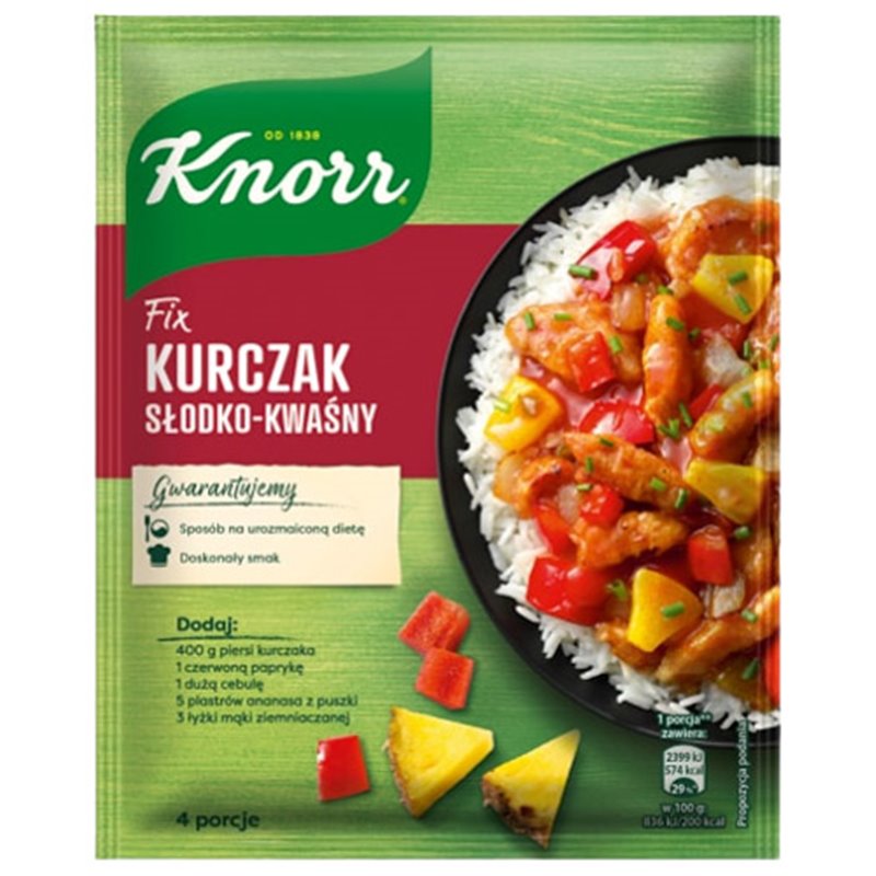 KNORR PRZYPRAWA FIX DO KURCZAK SŁODKO-KWAŚNY 64g