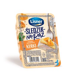LISNER FILETY ŚLEDZIOWE NA RAZ W SOSIE GRZYBOWYM KURKI 100g 