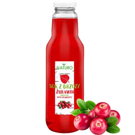 BIONATURO SOK BRZOZOWY Z ŻURAWINĄ 750ml