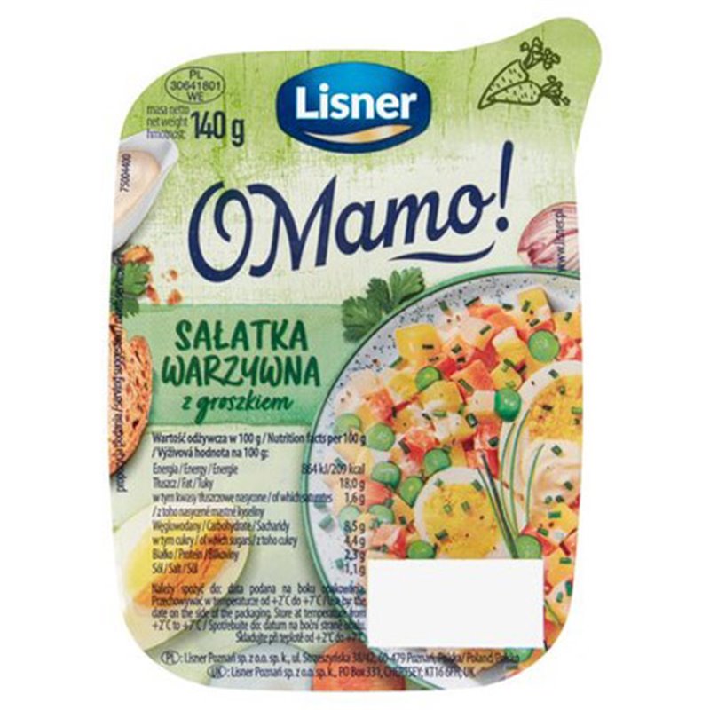 LISNER SAŁATKA WARZYWNA Z GROSZKIEM 140G