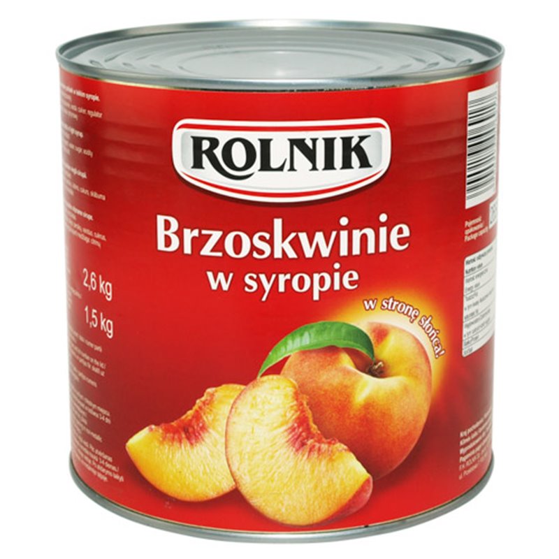 ROLNIK OWOCE BRZOSKWINIA W SYROPIE 2650ml/2500g/1500g