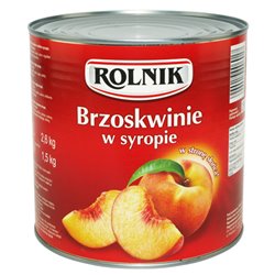 ROLNIK OWOCE BRZOSKWINIA W SYROPIE 2650ml/2500g/1500g
