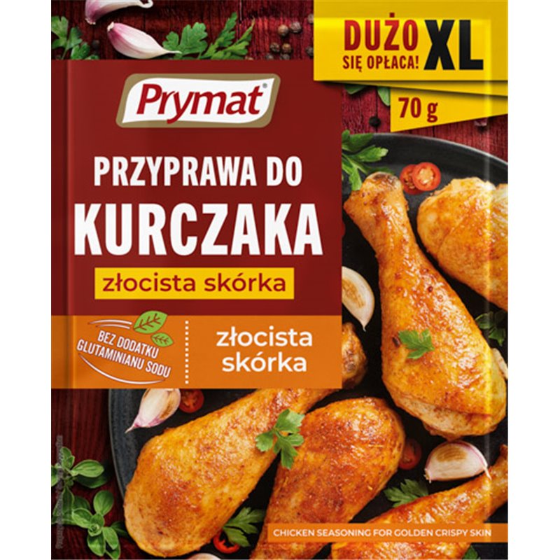 PRYMAT PRZYPRAWA DO KURCZAKA ZŁOCISTA SKÓRKA XL 70g
