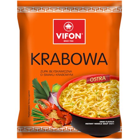 VIFON ZUPA BŁYSKAWICZNA KRABOWA OSTRA 70g