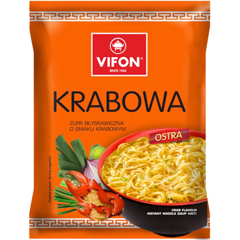 VIFON ZUPA BŁYSKAWICZNA KRABOWA OSTRA 70g