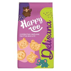 DELICPOL HERBATNIKI MAŚLANE MINI HAPPY ZOO 100g