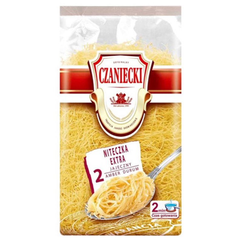 CZANIECKI MAKARON NITECZKA EXTRA WALCOWANA 2-JAJ 250g